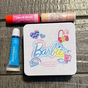 Barbie Tin Bandages, 2 Juicy Couture Lip Balm & Pooh Balm